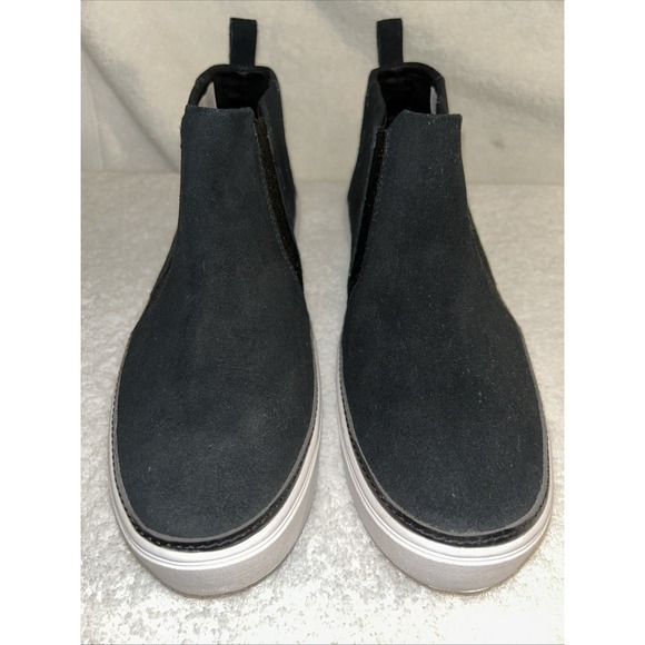 Tom's Bryce Women's Black Suede Hi-top Sneaker Bootie 9 1/2 M New - Picture 3 of 10